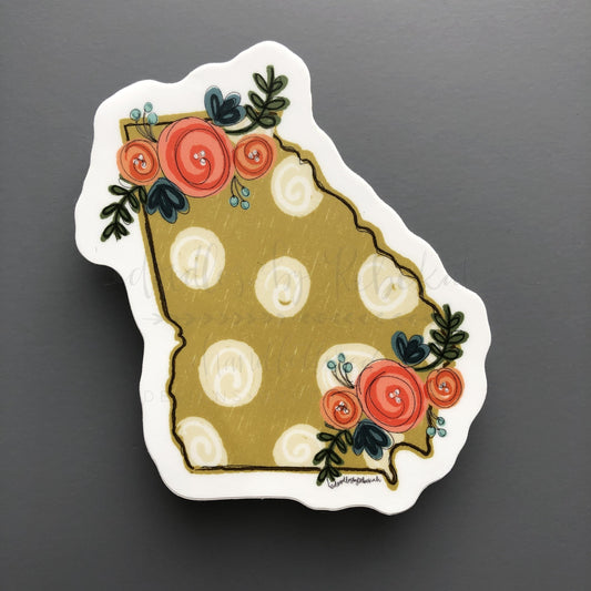 Georgia Floral Dot Sticker - Sticker