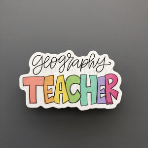 Geography Teacher Sticker