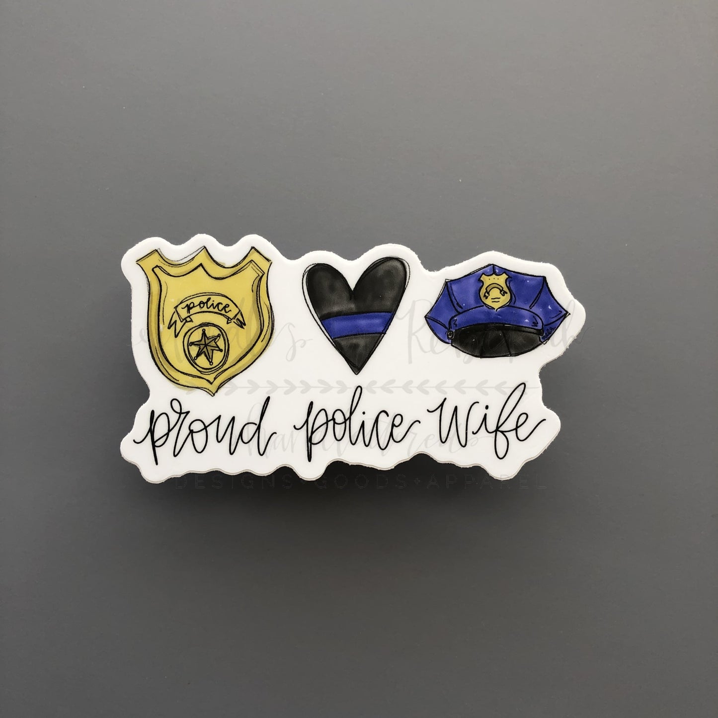 Proud Police Wife Sticker - Sticker