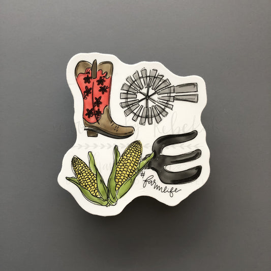 #farmlife Sticker - Sticker