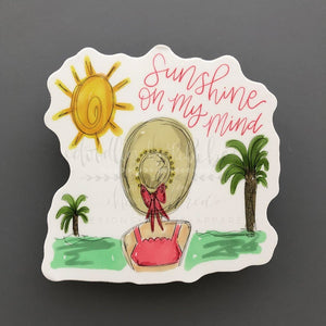 Sunshine On My Mind Sticker - Sticker