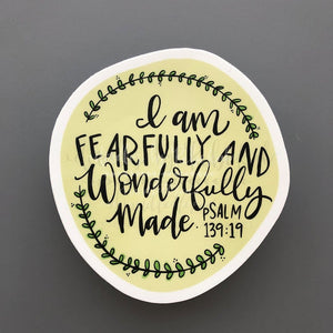 I Am Fearfully and Wonderfully Made Sticker