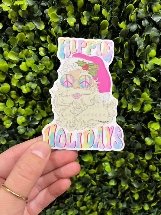 Hippie Holidays Sticker - Sticker