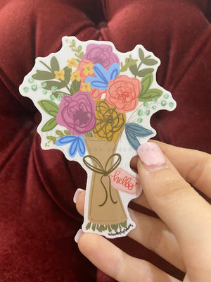Wrapped Flowers Sticker - Sticker