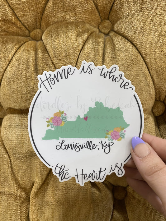 Home Is Where the Heart Is (Louisville KY) Sticker - Sticker