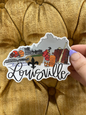 Louisville State Around the Town Sticker - Sticker