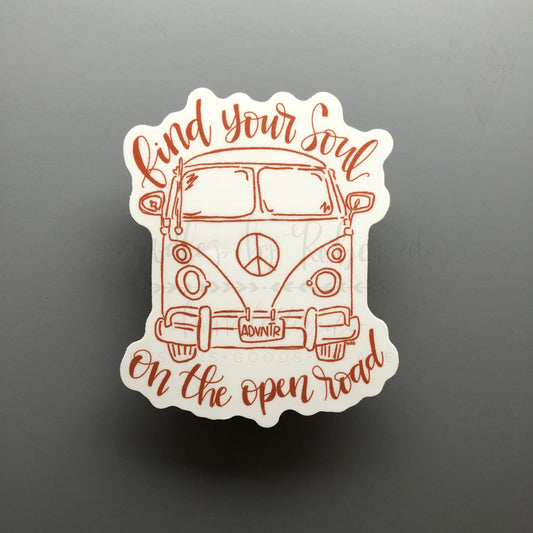 Find Your Soul On The Open Road Sticker - Sticker