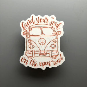 Find Your Soul On The Open Road Sticker