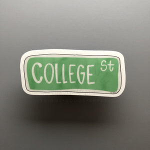 College St. Sticker - Sticker