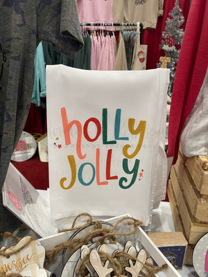 Holly Jolly Tea Towel - Tea Towels