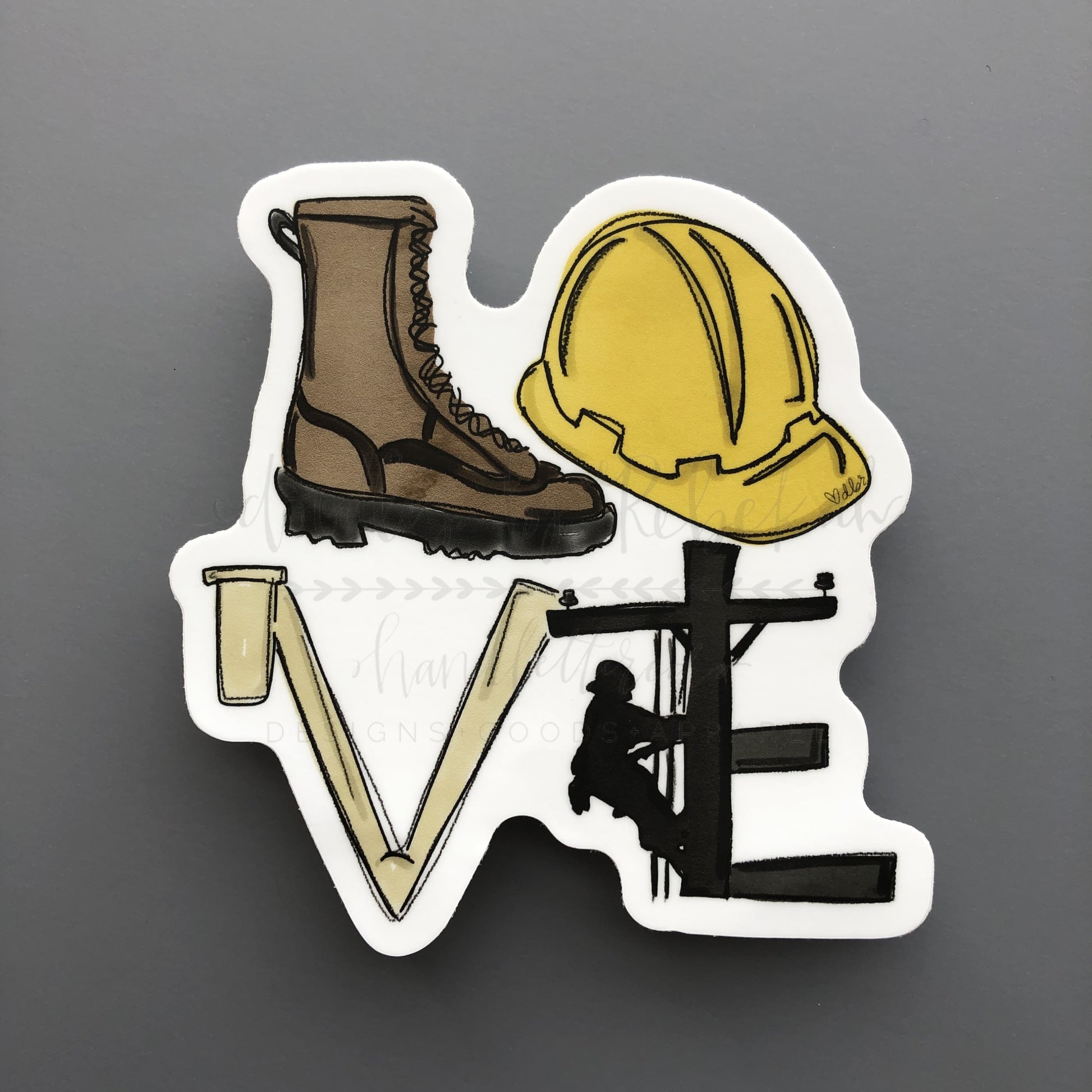 LOVE Electrician Sticker - Sticker