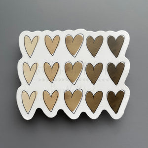 Ombre Hearts Sticker - Sticker