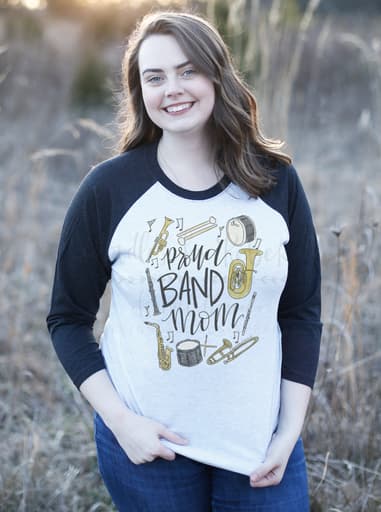 Proud Band Mom Raglan - Tees