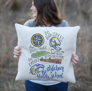 Bethlehem High School Pride Square Pillow - Pillow