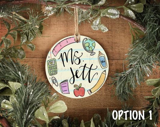 Custom Teacher Ornament - Ornaments