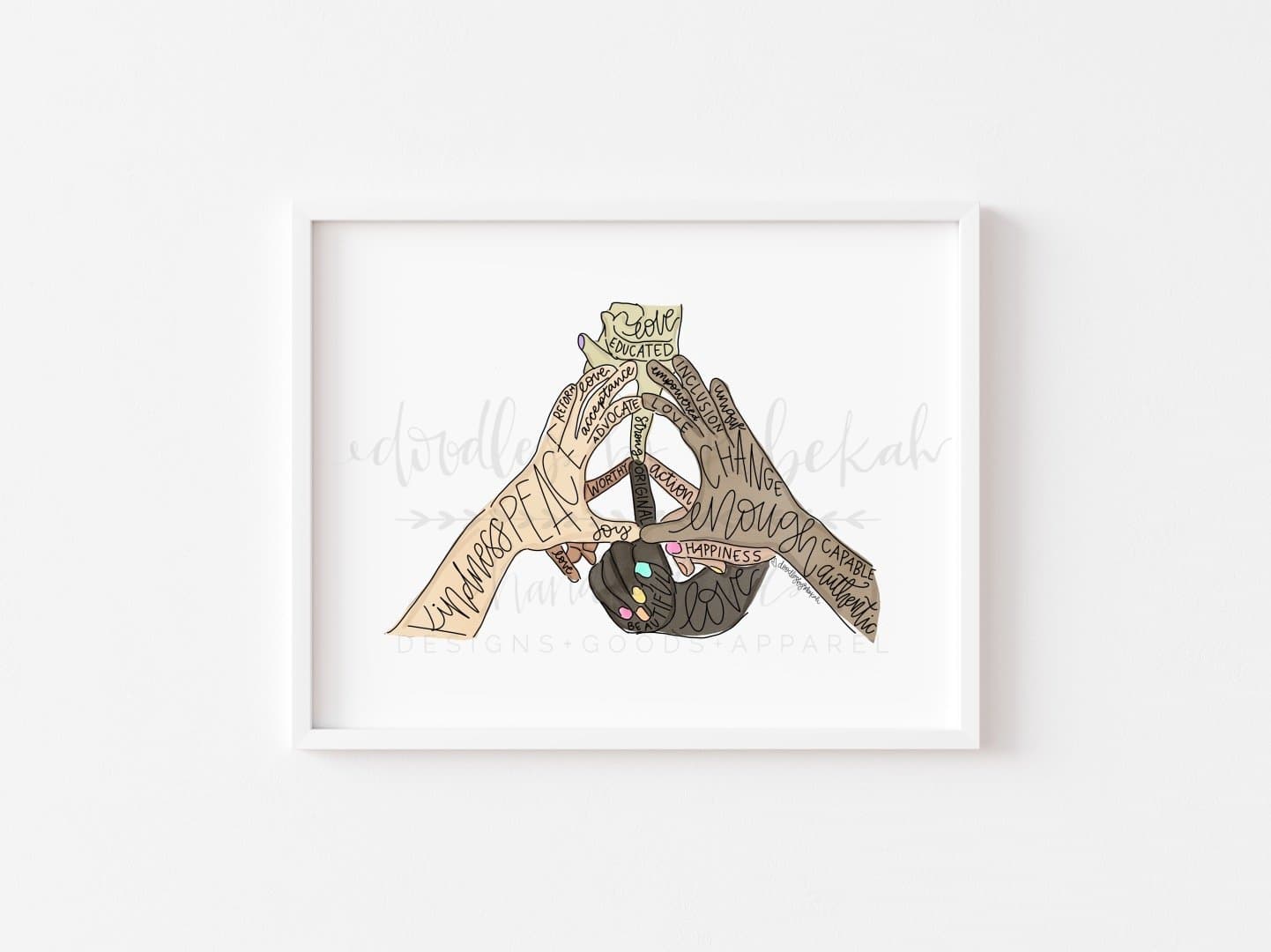 Peace Sign Hands 8x10 Print - Print