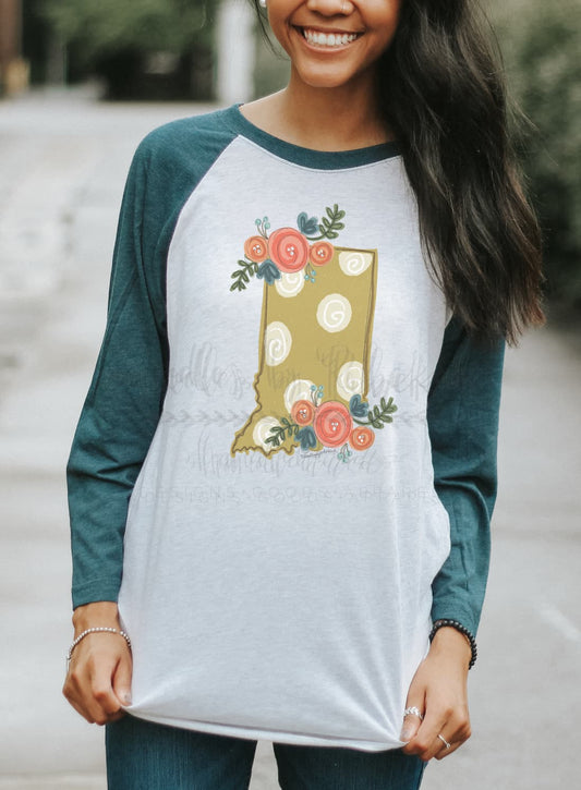 Indiana Floral Dot - Tees