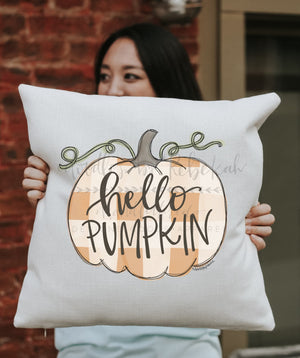 Hello Pumpkin Square Pillow - Pillow