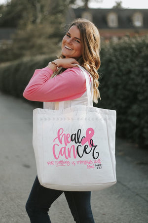 He Can Heal Cancer Tote - Totes