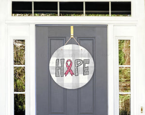 HOPE (Breast Cancer) Ribbon Door Hanger