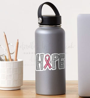 HOPE (Breast Cancer) Ribbon Sticker - Sticker