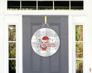 Christmas On The Farm Door Hanger - Door Hanger