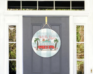Deck The Palms Door Hanger - Door Hanger