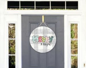 Merry & Bright Door Hanger - Door Hanger