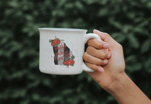 Merry Georgia Christmas Plaid Coffee Mug - Coffee Mug