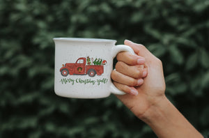 Merry Christmas yall! Truck Coffee Mug - Coffee Mug