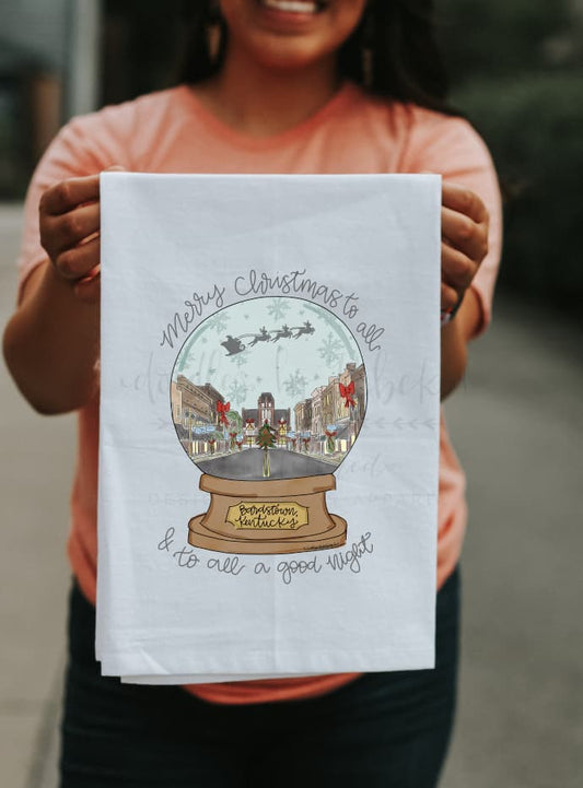 Bardstown Snow Globe Tea Towel - Tea Towels