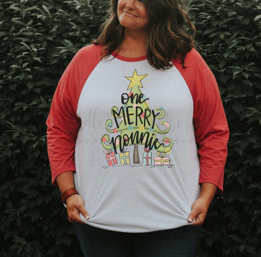 One Merry Grandma- Choose your own name! - Tees