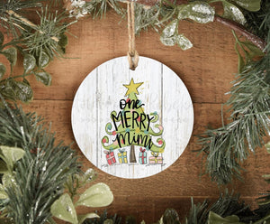 One Merry Grandma Ornament- Choose your Own name! - Ornaments