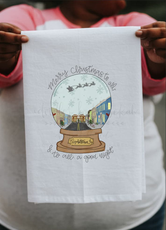 Elizabethtown Snow Globe Tea Towel - Tea Towels