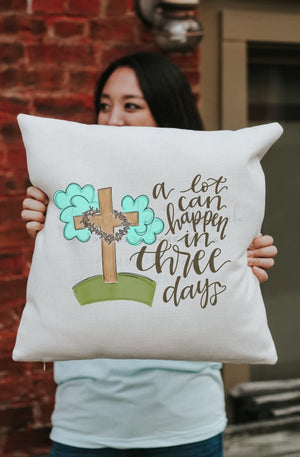 A Lot Can Happen in Three Days Square Pillow - Pillow