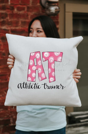 Athletic Trainer (AT) Square Pillow - Pillow
