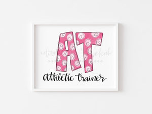 Athletic Trainer (AT) 8x10 Print - Print