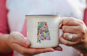 Alabama Floral Mug - Coffee