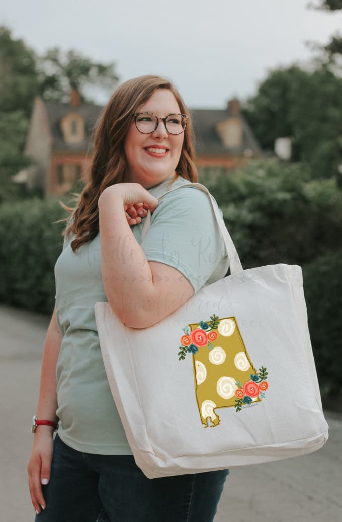 Alabama Floral Dot Tote - Tote