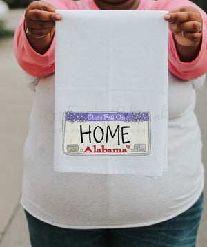 Alabama License Plate Tea Towel - Tea Towels
