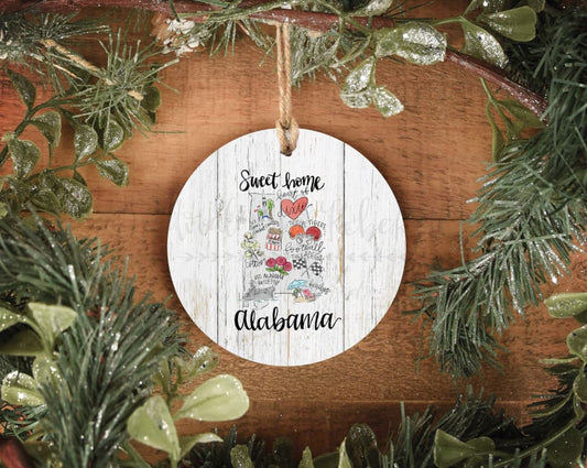 Alabama Map Ornament - Ornaments