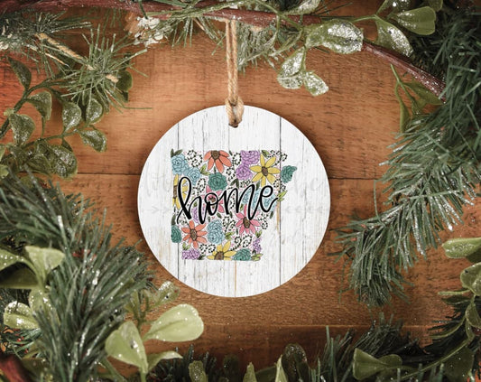 Arkansas Floral Home Ornament - Ornaments