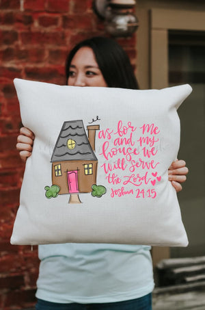As For Me And My House Square Pillow - Pillow