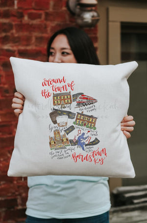 Around The Town Of Bardstown KY Square Pillow - Pillow