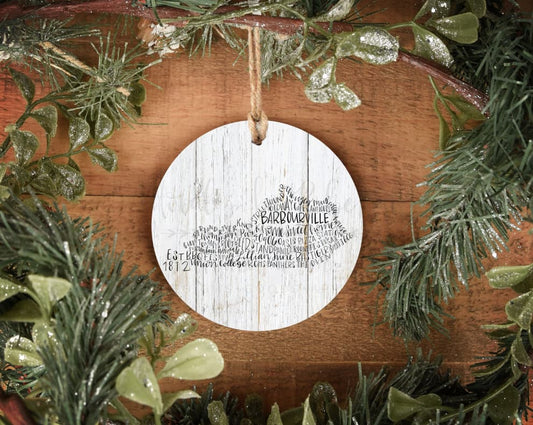 Barbourville KY Word Art Ornament - Ornaments