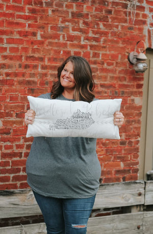 Barbourville KY Word Art Lumbar Pillow - Pillow