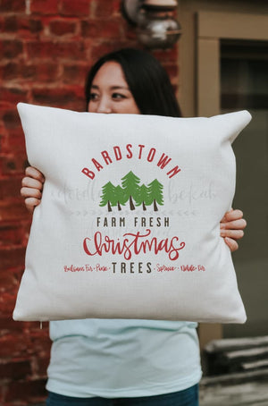 Bardstown Farm Fresh Christmas Trees Square Pillow - Pillow