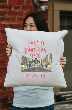 Bardstown Main Street Square Pillow (Color) - Pillow