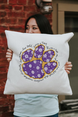 Bardstown Tigers Paw Square Pillow - Pillow