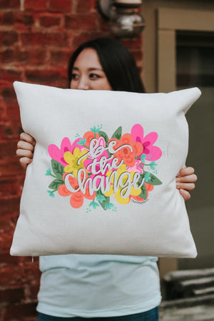 Be The Change Square Pillow - Pillow